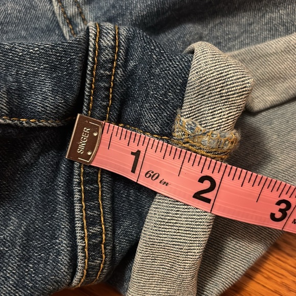 Zara Light Blue Distressed Jean Shorts Denim Stretch Mom Daisy Dukes Medium 10 - Picture 14 of 14